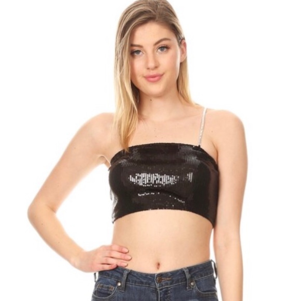 Sequin and Rhinestone crop top